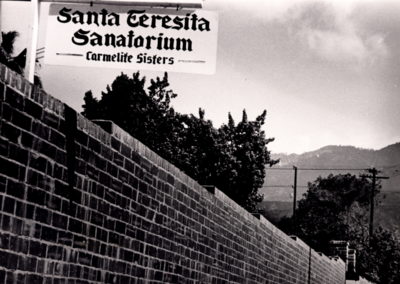Historical Santa Teresita Sanatorium Sign